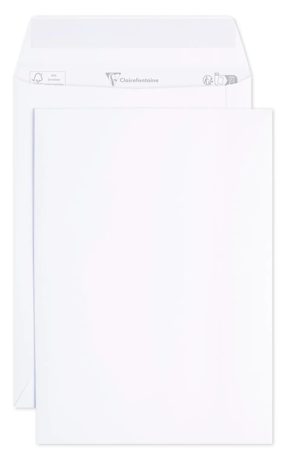 clairefontaine-8242c-500-versandtaschen-c5-162x229-mm-120g-wei-selbstklebend-ohn image 1