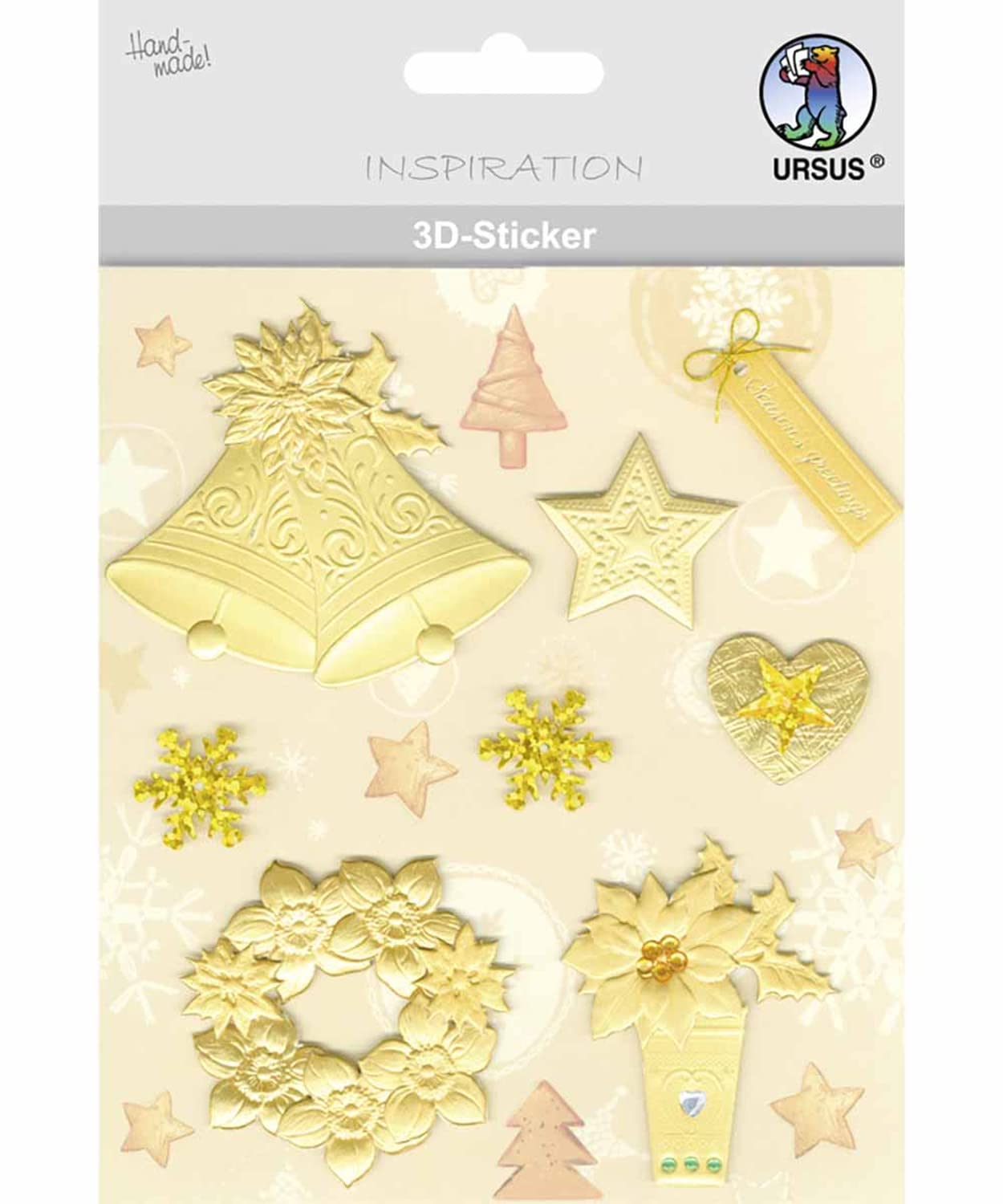 ursus-56330010-3d-sticker-set-christmas-7-bogen-selbstklebend image 8