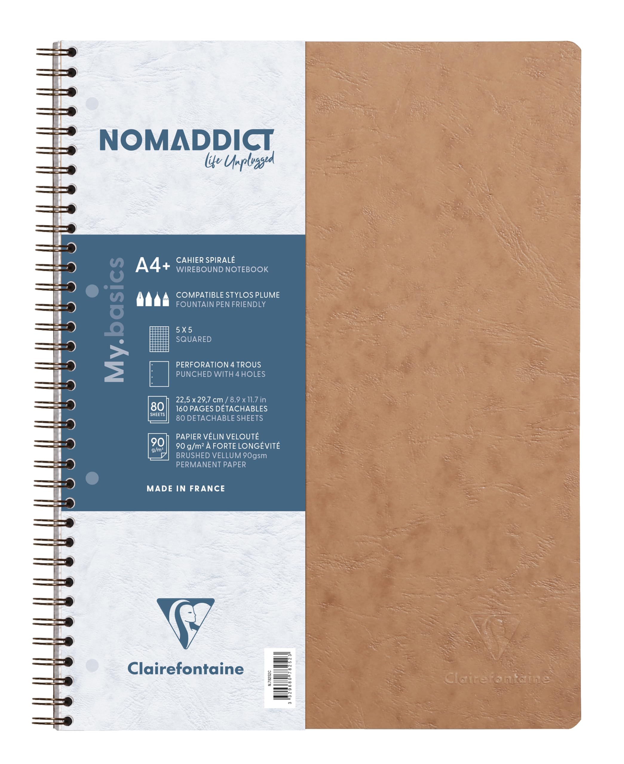 clairefontaine-nomaddict-782524c-heft-a4-kariert-blau-80-blatt image 7