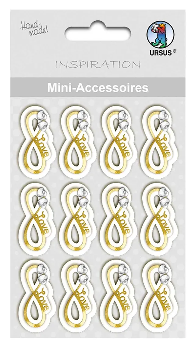 ursus-56900004f-mini-accessoires-eternity-gold-unendlichkeitszeichen-mit-herzen- image 1