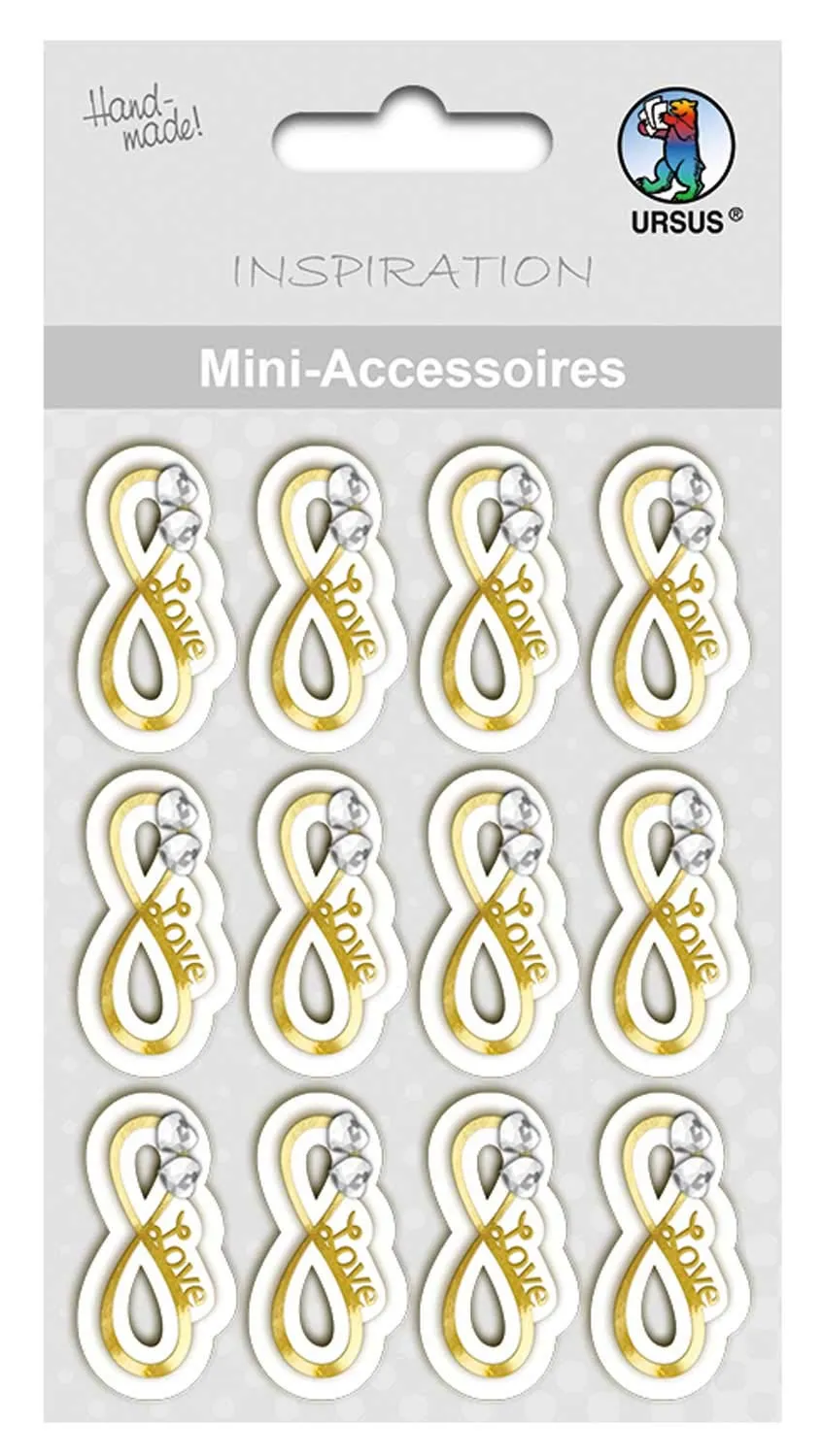 ursus-56900004f-mini-accessoires-eternity-gold-unendlichkeitszeichen-mit-herzen- image 1