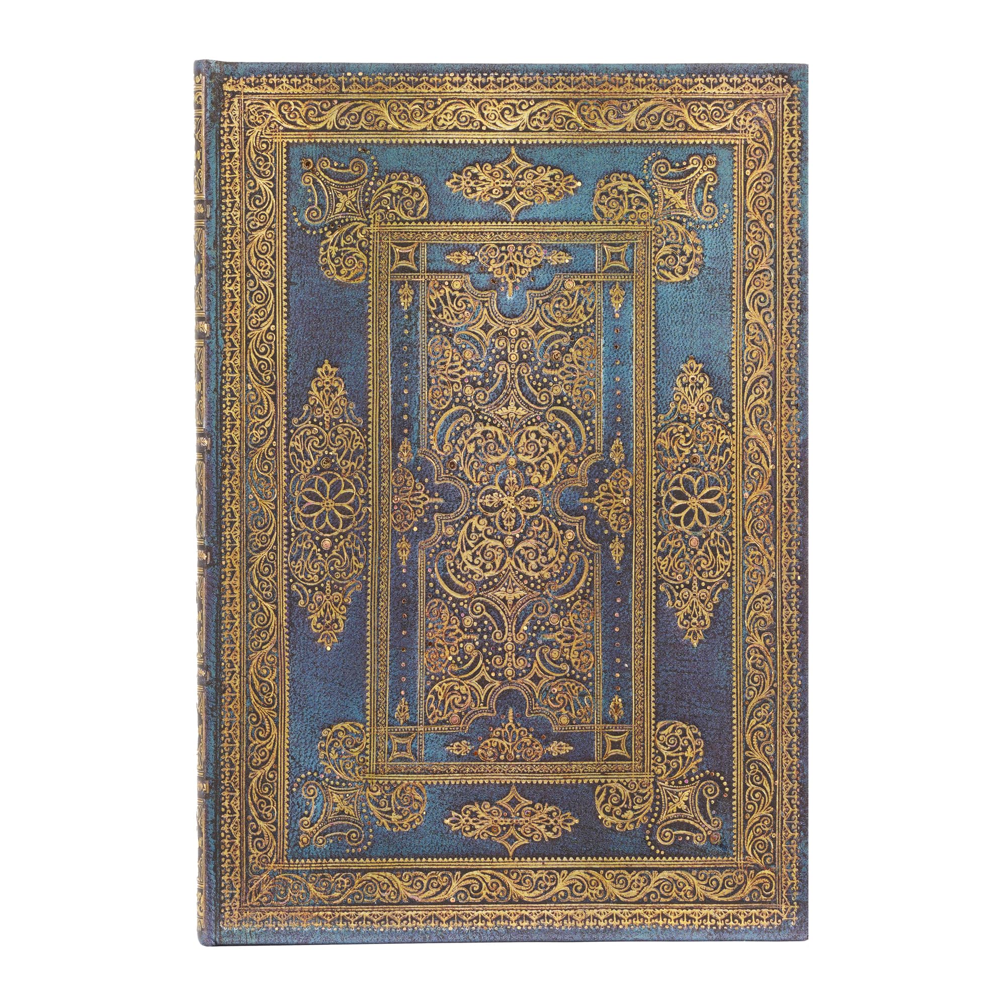 paperblanks-blue-luxe-luxe-design-midi-journal-liniert-hardcover-mit-gummiband image 1