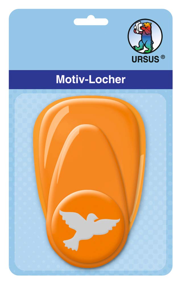 ursus-19480017-motivlocher-mit-hebel-mittel-taube-ca-25-4-mm-orange image 1
