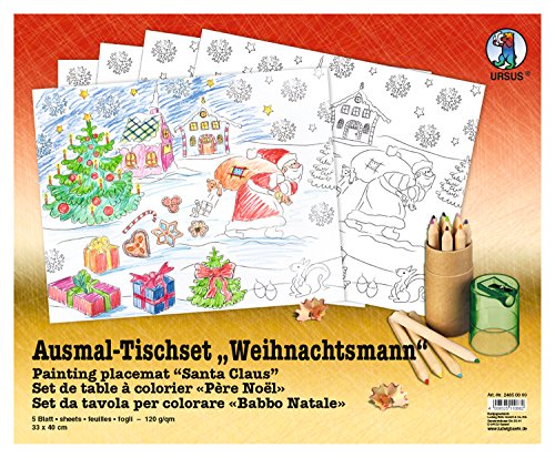 ursus-ausmal-tischset-weihnachtsmann-24650000-5-blatt-33-x-40-cm image 4
