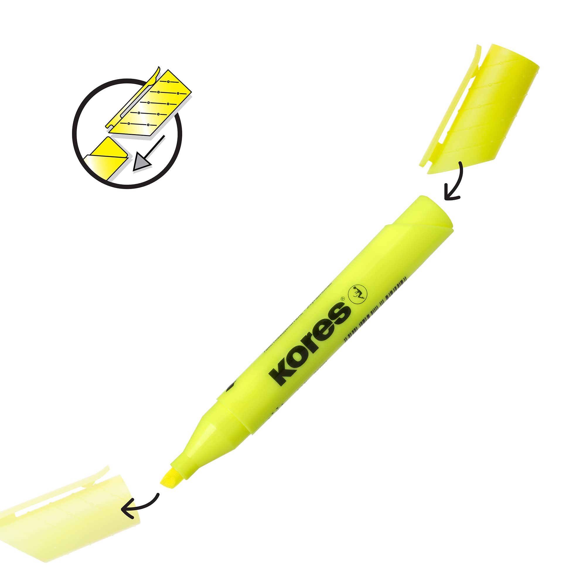 kores-high-liner-plus-textmarker-set-4-farben-keilspitze-wasserbasiert image 7
