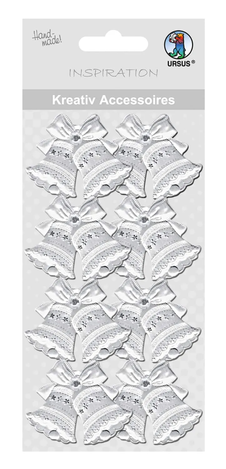 ursus-56400068-kreativ-accessoires-glocken-silber-sticker-f-r-scrapbooking-und-k image 1
