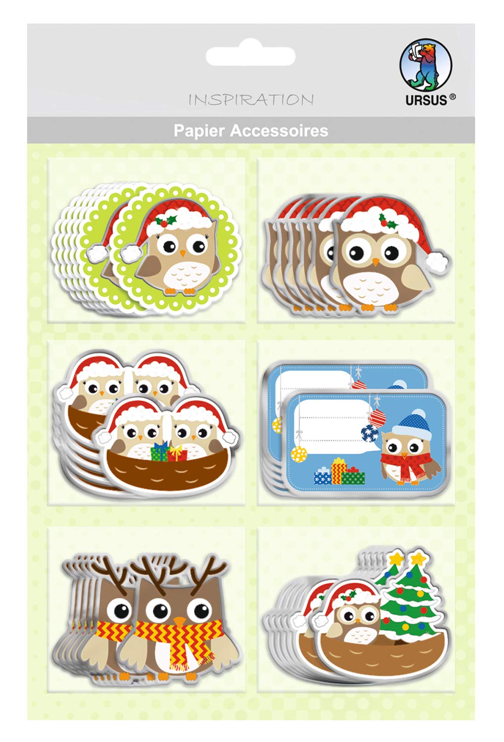 ursus-papier-accessoires-eule-36-st-ck-in-6-motiven image 1