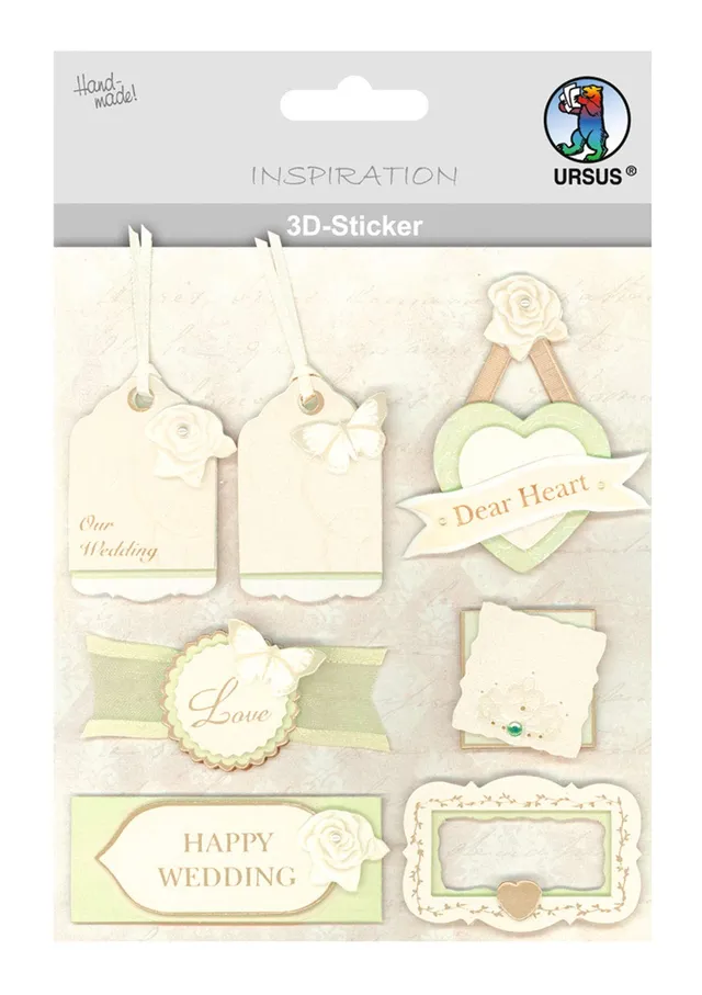 ursus-3d-sticker-hochzeit-motiv-67-selbstklebend image 1