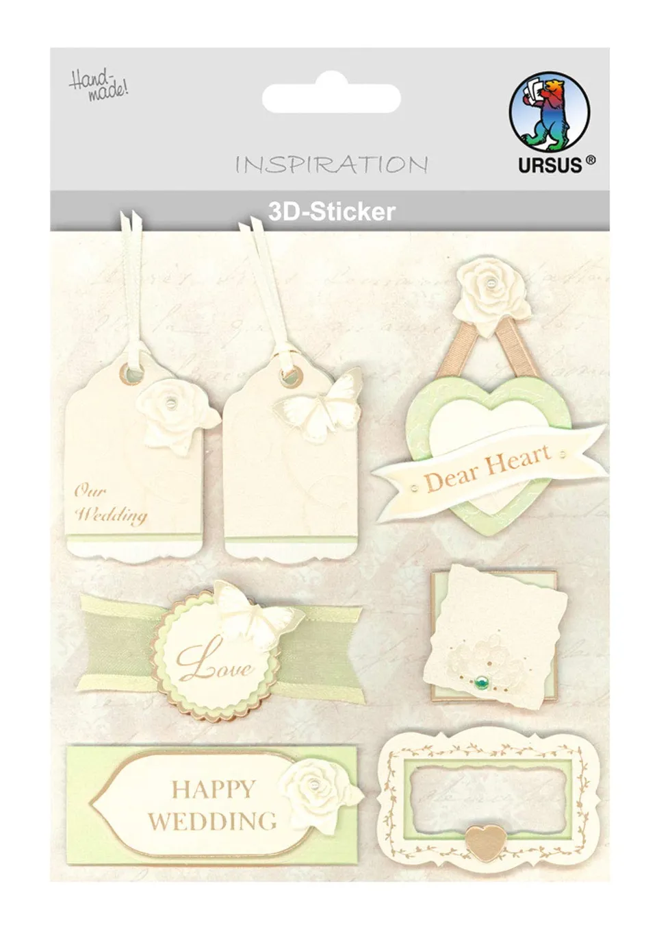 ursus-3d-sticker-hochzeit-motiv-67-selbstklebend image 1