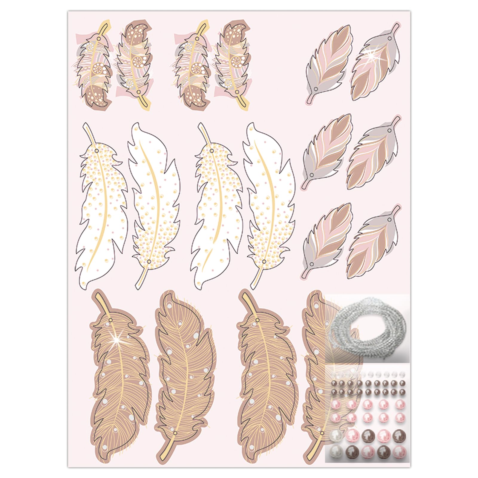 ursus-21560001f-deko-set-traumf-nger-ros-gold-material-f-r-2-st-ck image 3