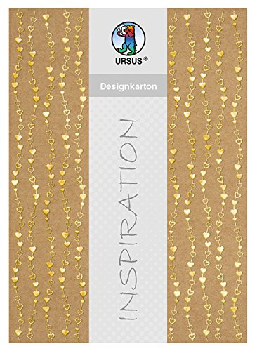 ursus-62384603f-designkarton-selection-herzen-gold-din-a4-250-g-qm-25-blatt-kraf image 5