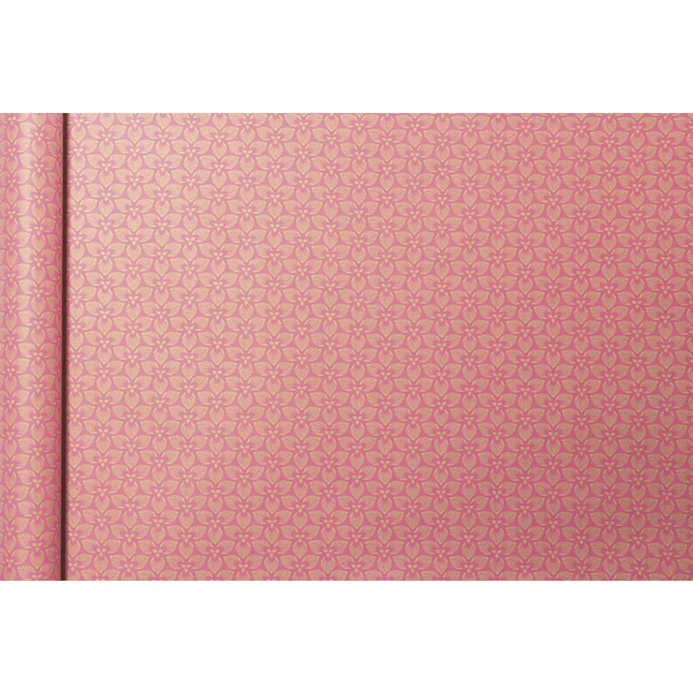 clairefontaine-tiny-rolls-geschenkpapier-kraft-blumen-rosa-5m-x-0-35m image 1