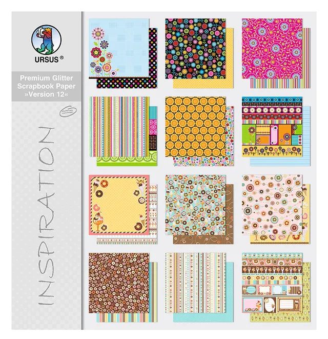 ursus-71680099-premium-glitter-scrapbook-block-30-5x30-5cm-190g-12-blatt image 1