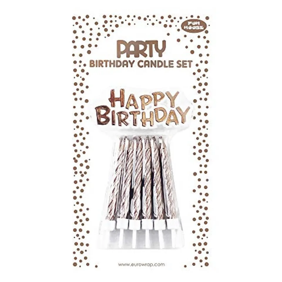 clairefontaine-geburtstagskerzen-rosa-12er-set-happy-birthday-schild image 1