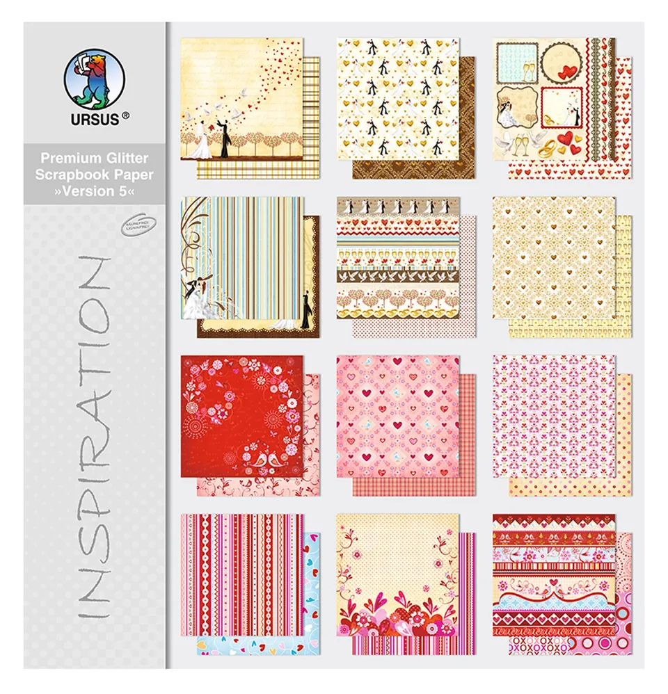 ursus-premium-glitter-scrapbook-block-version-5-30-5x30-5cm-190-g-qm-12-blatt image 1