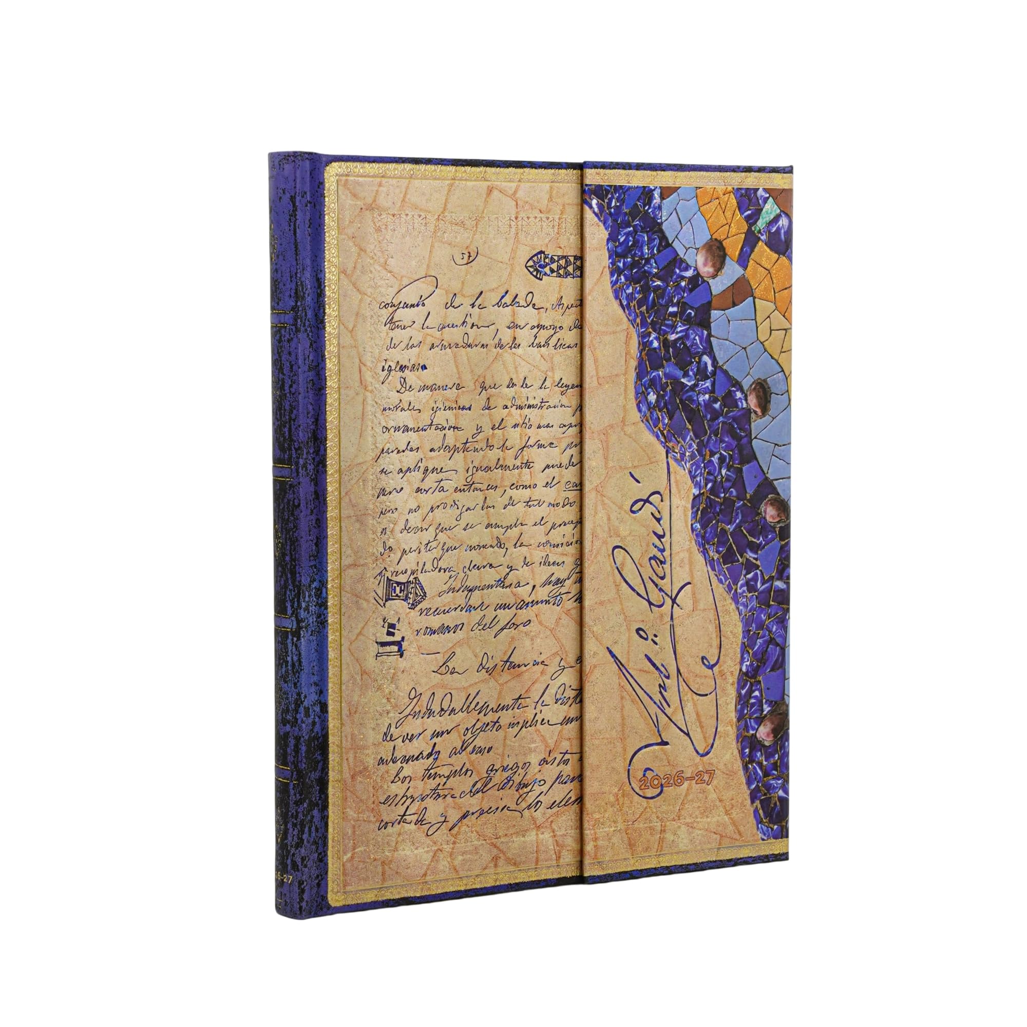 paperblanks-gaudi-manuskript-von-reus-18-monatskalender-2027-ultra-vertikal image 1