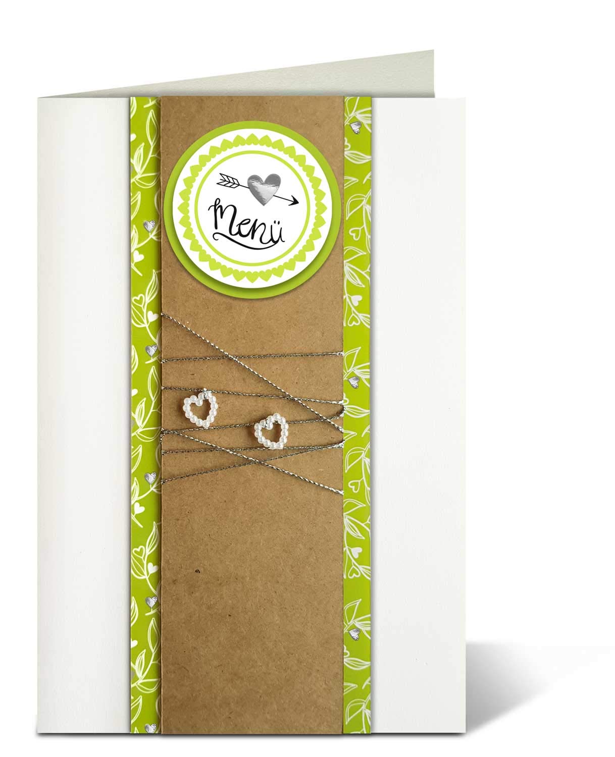 ursus-62434602f-designkarton-hochzeit-gr-n-din-a4-200-g-qm-5-blatt-folienveredel image 4