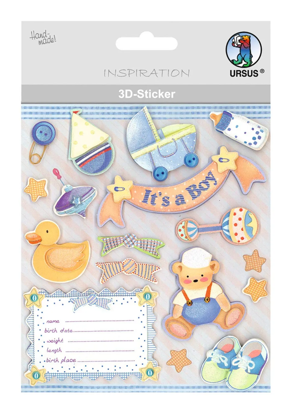 ursus-564200127-3d-sticker-baby-selbstklebend-mehr-ebenen image 1