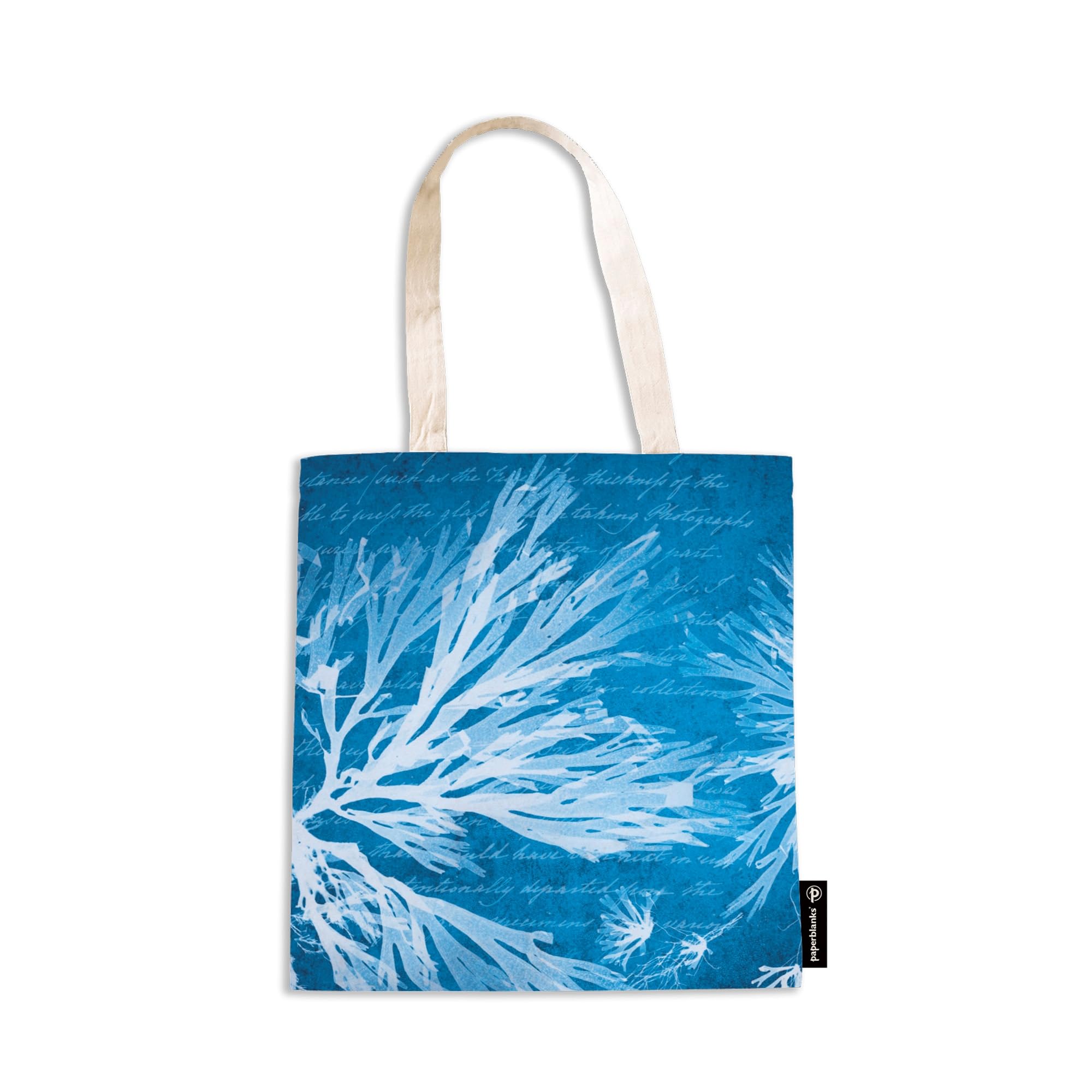 paperblanks-sea-flowers-canvas-anna-atkins-cyanotypes-stoffbeutel-canvas-bag image 2