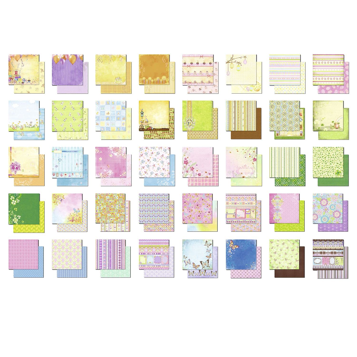 ursus-71860099-glitter-design-papier-fun-40-blatt-30-5-x-30-5-cm-190-g-m-beidsei image 2