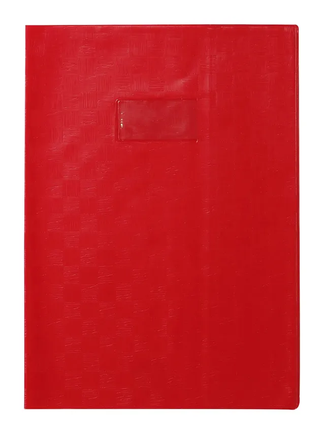 calligraphe-heftumschlag-71203c-a4-pvc-blickdicht-rot-mit-etikett-und-lesezeiche image 1