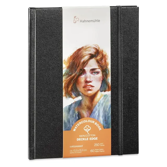 hahnem-hle-watercolour-book-deckle-edge-10-3-x-15-3-cm-250-g-m-100-baumwolle image 1