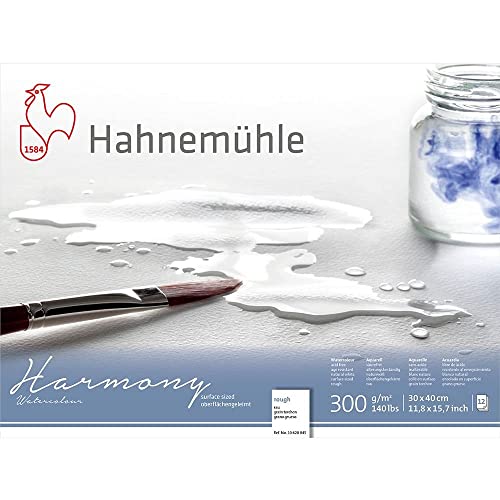hahnem-hle-harmony-rough-aquarellpapier-30-x-40-cm-300-g-m-naturwei-12-blatt image 5