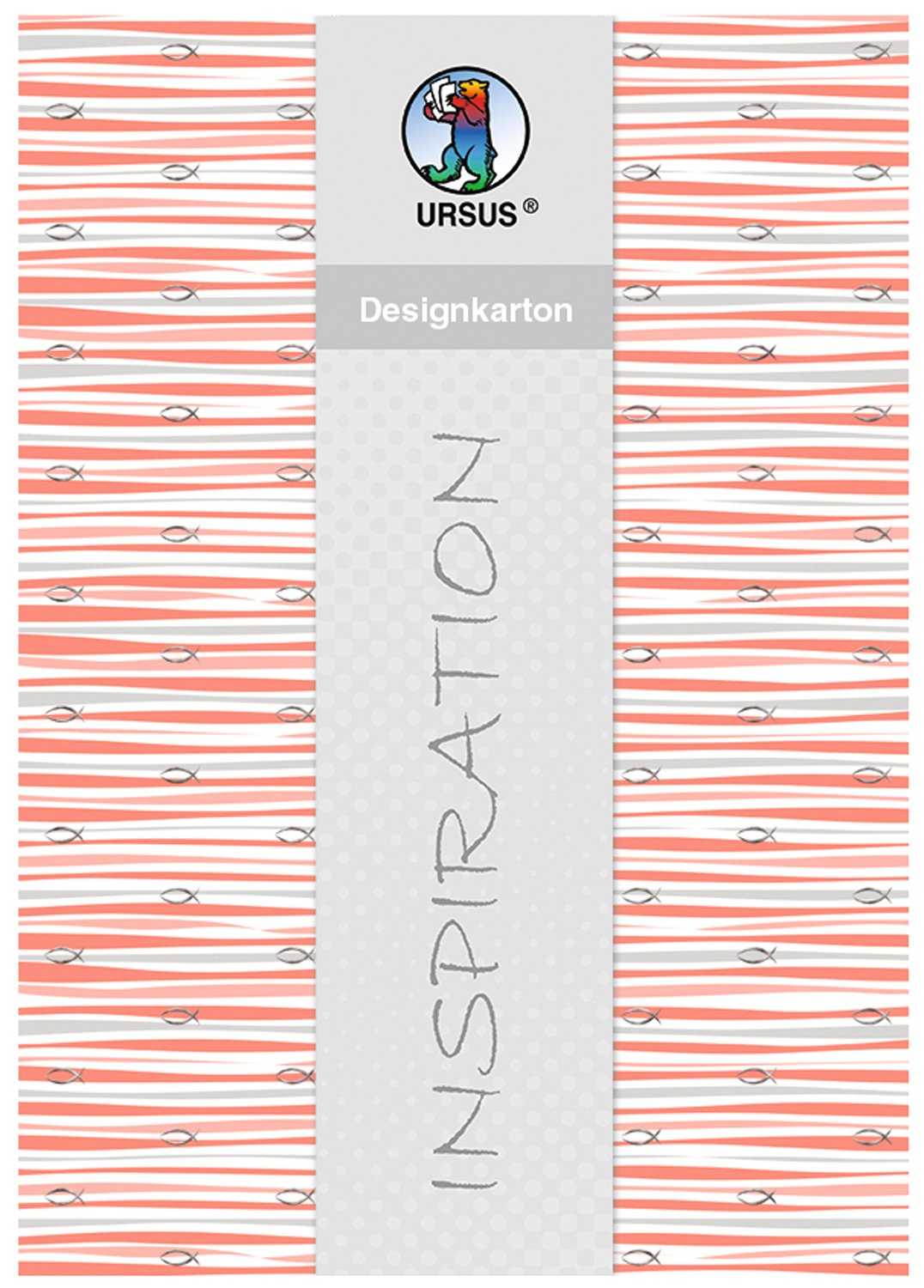 ursus-62154602-designkarton-jesus-orange-streifen-din-a4-200-g-qm-5-blatt-einsei image 1