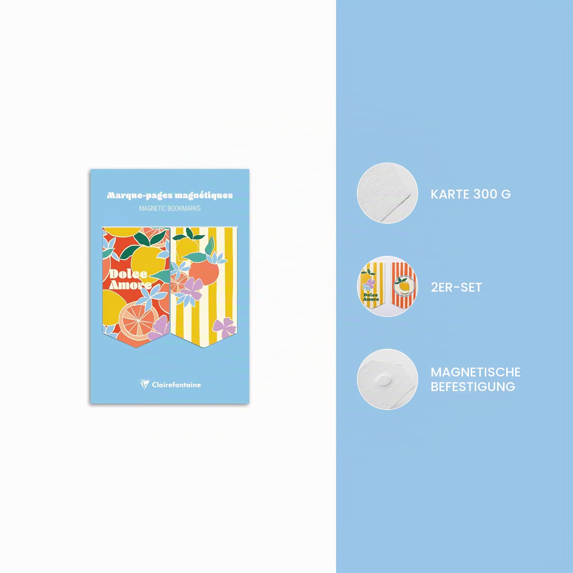 clairefontaine-dolce-amor-magnet-lesezeichen-set-10-5x15-5-cm-2-st-ck-sortiert image 3