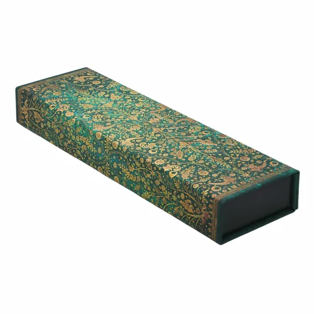 paperblanks-emerald-flower-nature-s-grace-pencil-case-mit-wickelverschluss image 1