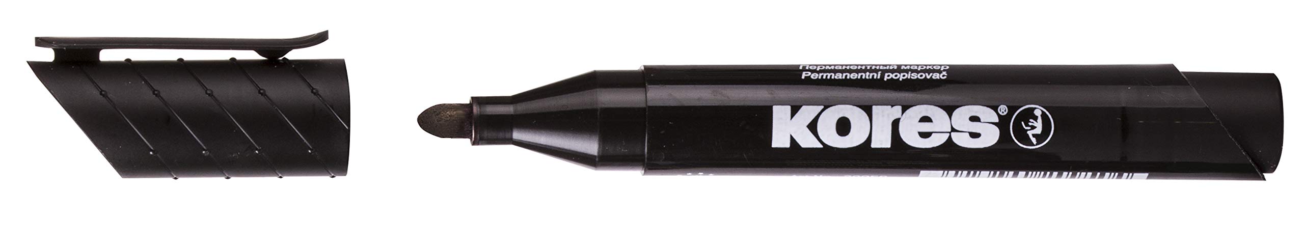 kores-k-marker-xp1-permanent-marker-schwarz-rundspitze-12er-pack image 3