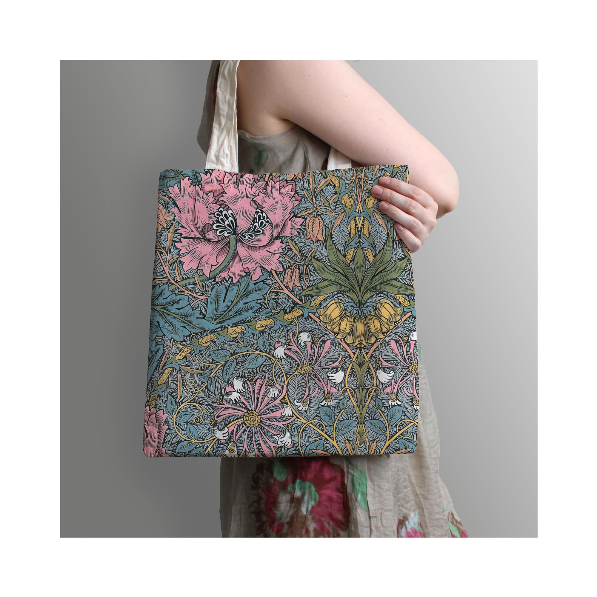 paperblanks-morris-pink-honeysuckle-william-morris-canvas-tasche-stoffbeutel-mit image 3