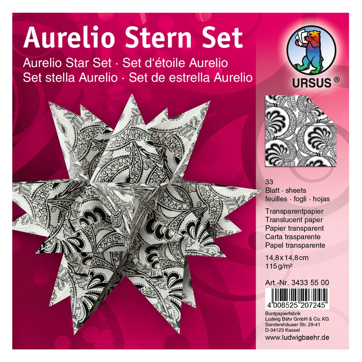 ursus-faltbl-tter-aurelio-stern-black-white-wappen-14-8-x-14-8-cm-33-blatt-trans image 6