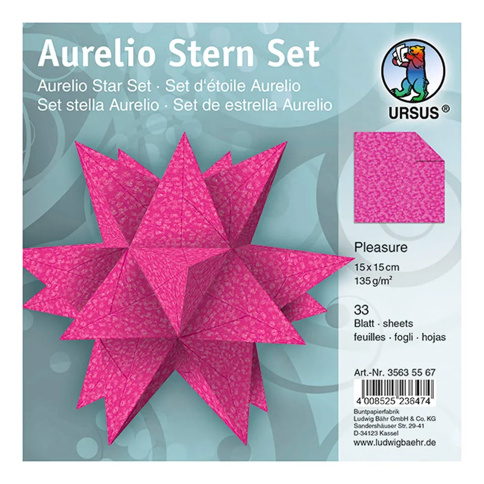 ursus-faltbl-tter-aurelio-stern-pleasure-eosin-33-blatt-15-x-15-cm-135-g-qm-beid image 1