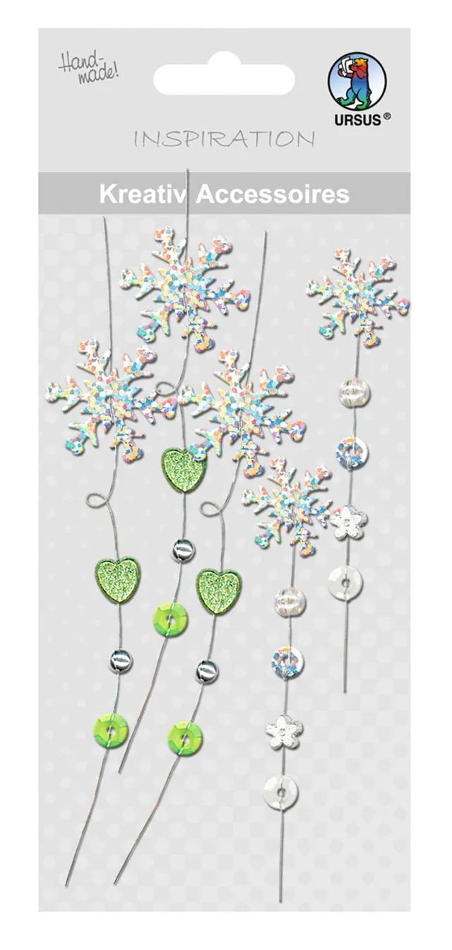 ursus-564000171-kreativ-accessoires-schneeflocke-holografisch-selbstklebend-5-st image 1