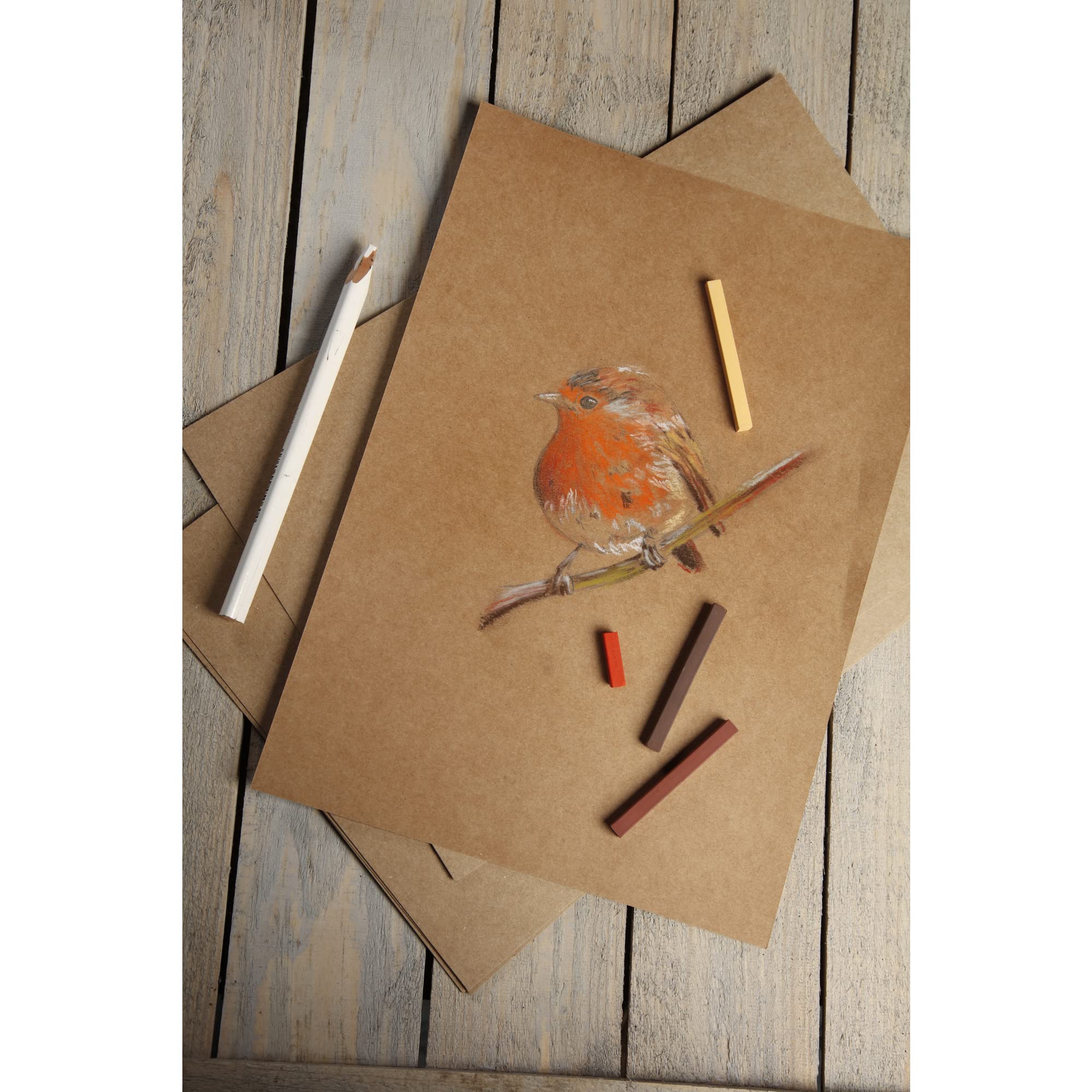 clairefontaine-kraftpapier-din-a4-braun-10-blatt-400g-gerippt image 4