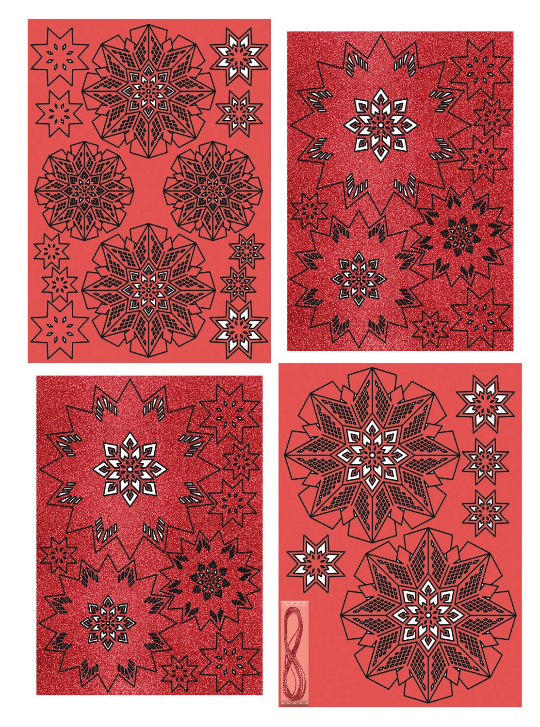 ursus-glitterstern-3d-estelle-rot-bastelset-f-r-3-sterne image 2