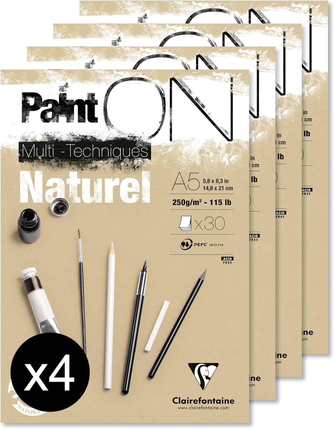 clairefontaine-975809c-zeichenblock-painton-a4-30-blatt-250g-grau image 7