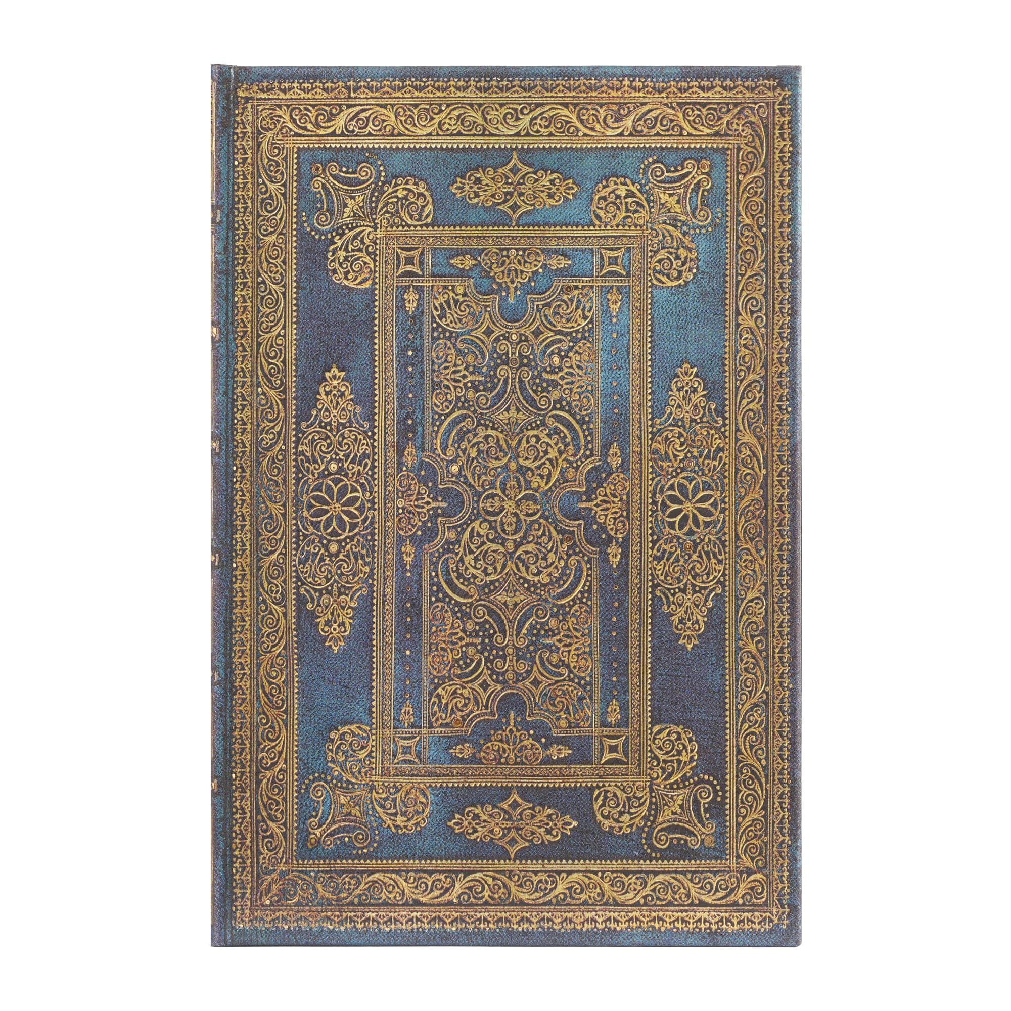 paperblanks-blue-luxe-mini-notizbuch-liniert-hardcover-mit-elastikband-luxe-desi image 1