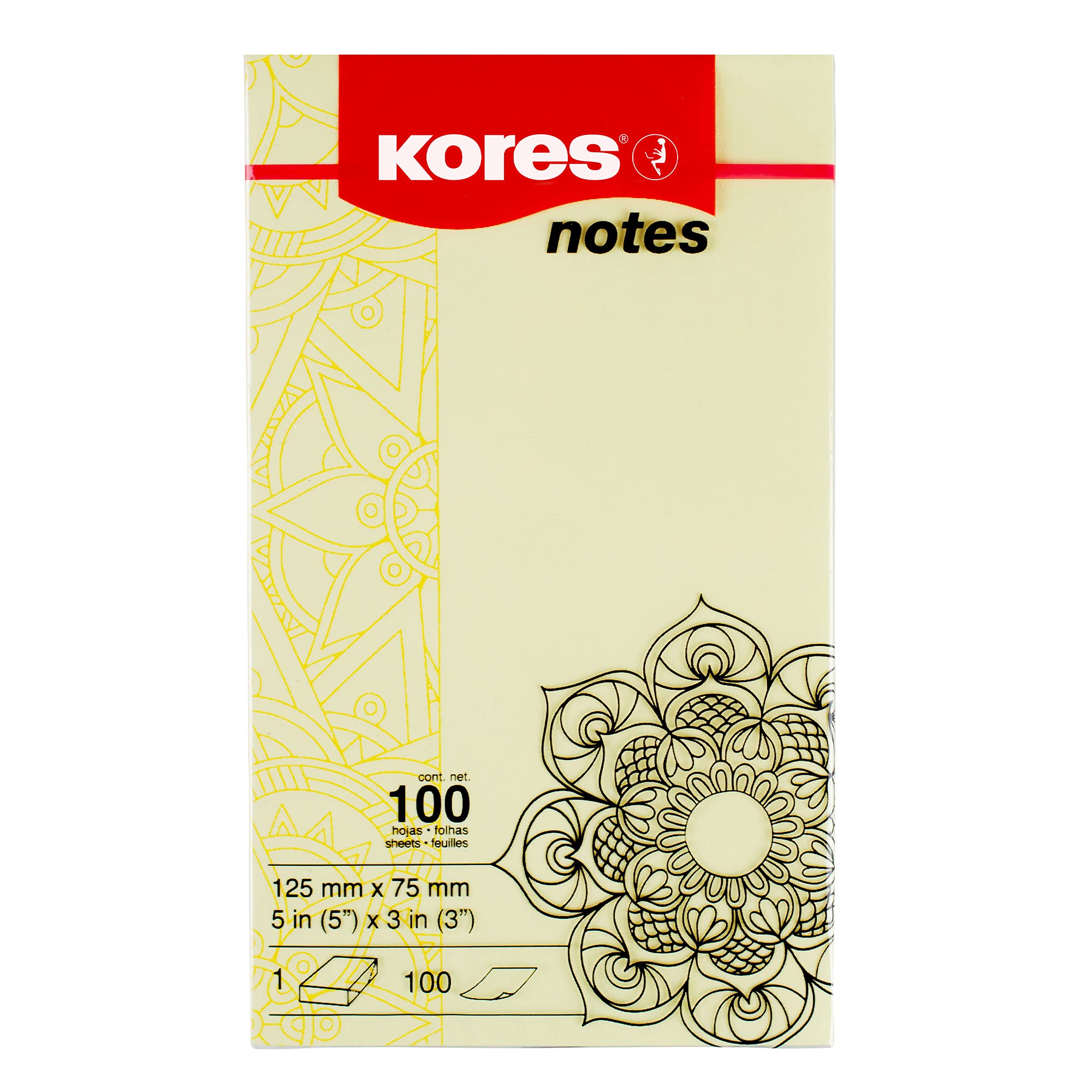 kores-mandala-haftnotizen-125-x-75-mm-gelb-12-bl-cke-100-blatt image 2