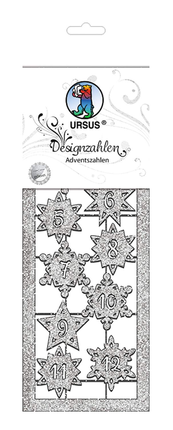 ursus-designzahlen-adventszahlen-rubinrot-glitterkarton-1-24-2-bogen image 4