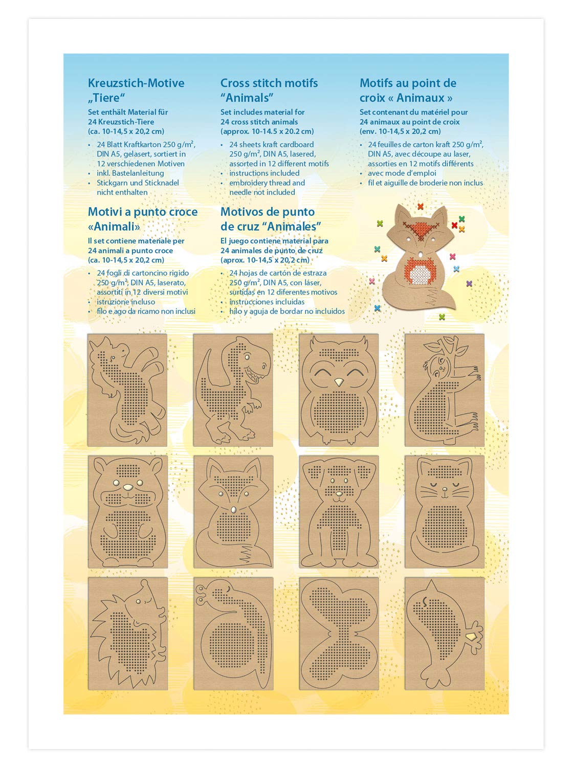 ursus-kreuzstich-tiere-24-blatt-kraftkarton-250-g-qm-12-motive image 2