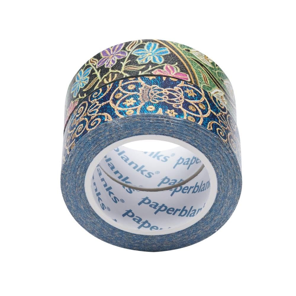 paperblanks-azure-poetry-in-bloom-washi-tape-2er-pack-15-mm image 2