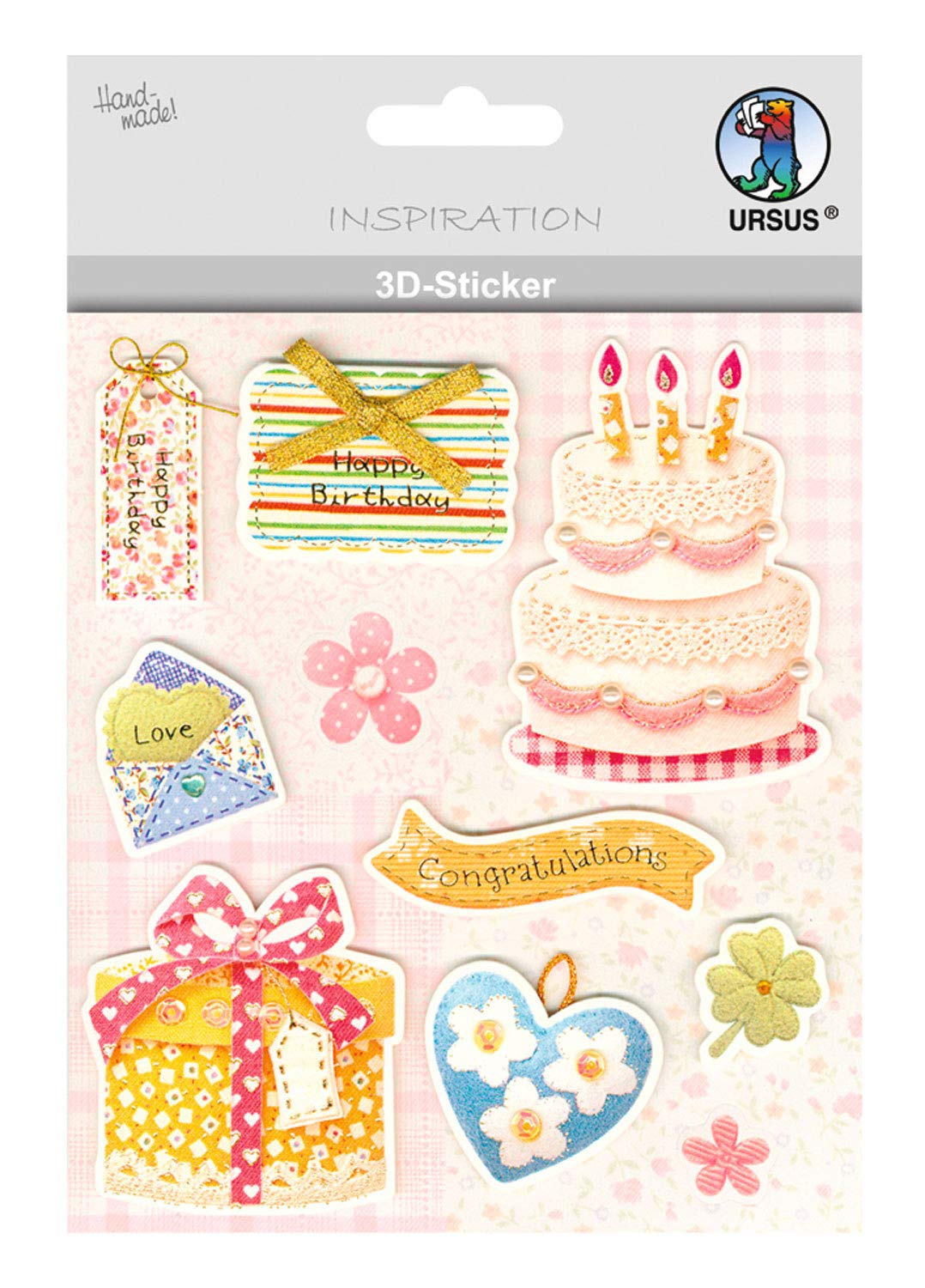 ursus-56420013-3d-sticker-everyday-motiv-13-selbstklebend-mehrlagig image 1