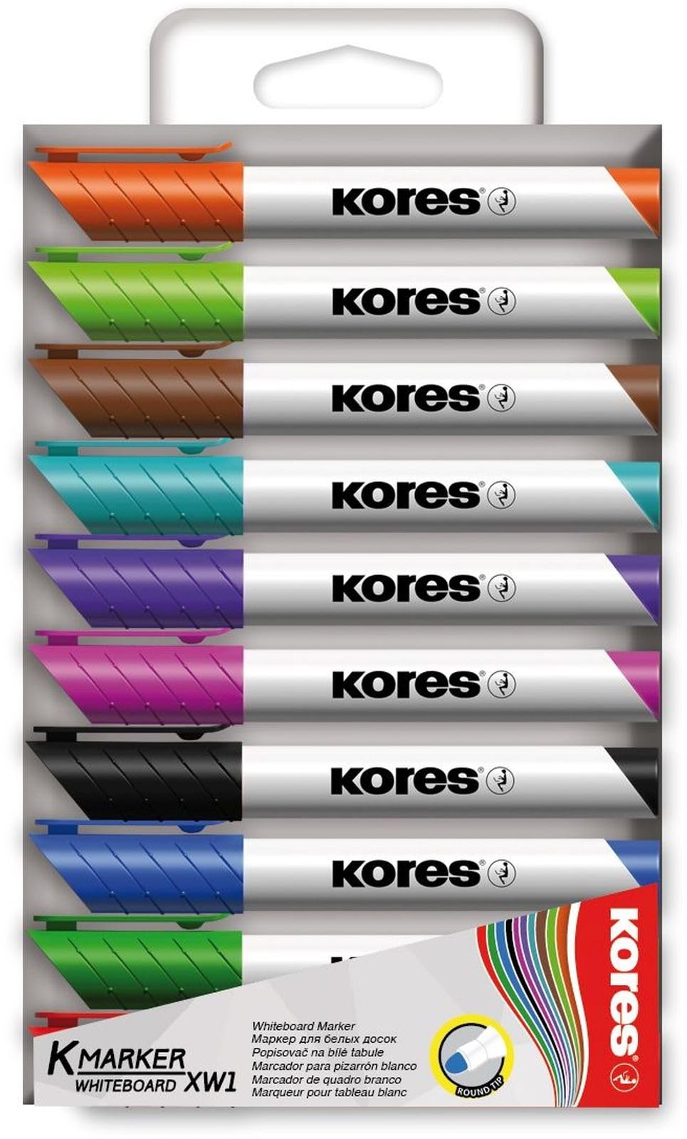 kores-k-marker-xw1-whiteboard-marker-rundspitze-6er-set-sortiert image 8