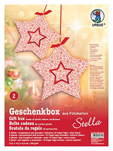 ursus-5090002-geschenkbox-stella-schneestern-rot-5-boxen-aus-fotokarton-15-tags image 3