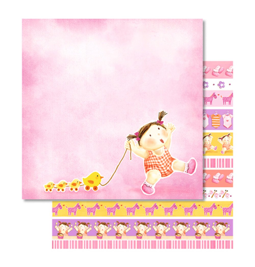 ursus-premium-glitter-scrapbook-paper-703000101-baby-girl-designkarton-30-5-x-30 image 2