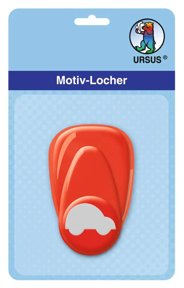 ursus-19470066-motivlocher-klein-spielzeugauto-16-mm-rot image 1