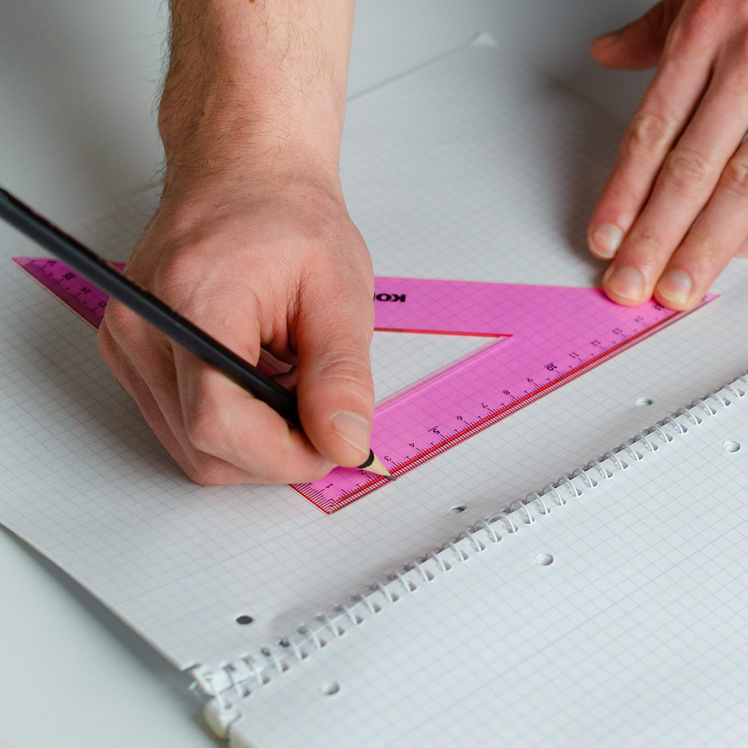 kores-geo30-mathematik-set-4-teilig-geometrie-mit-lineal-winkelmesser-dreieck image 3