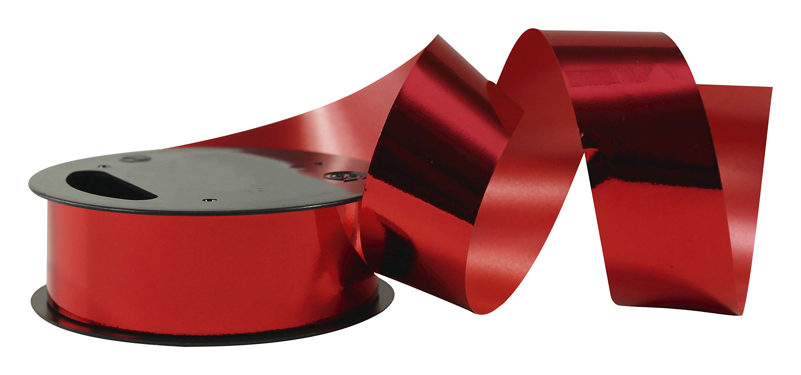 clairefontaine-geschenkband-spule-gl-nzend-25m-x-10mm-rot-metallic-effekt image 2